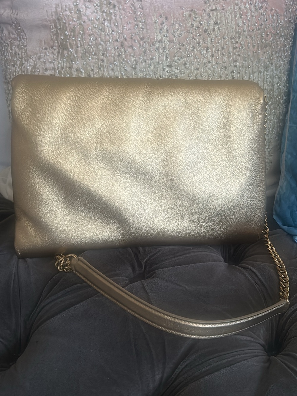 Dolce & Gabbana Metallic Gold Shoulder Bag